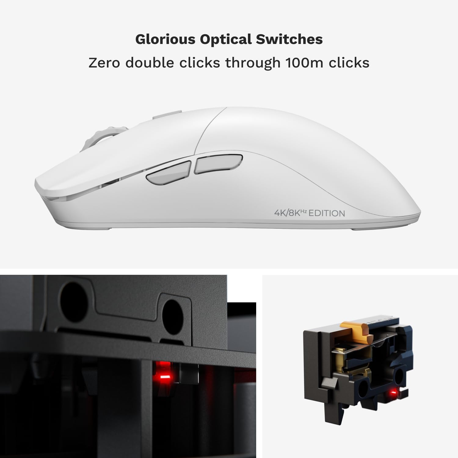 Glorious Model O 2 PRO Wireless - 4K/8K Polling - White Glorious Model O 2 PRO Wireless - 4K/8K Polling - White